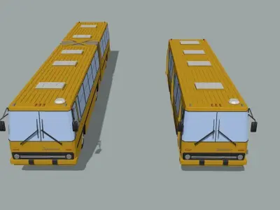 set of urban passenger transport IKARUS 3D model