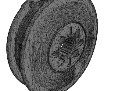 Welding Wire Spool Industrial Reel Low-poly 3D model