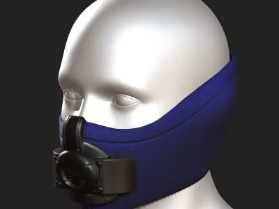 Gas mask helmet 3d model military combat fantasy  3D model