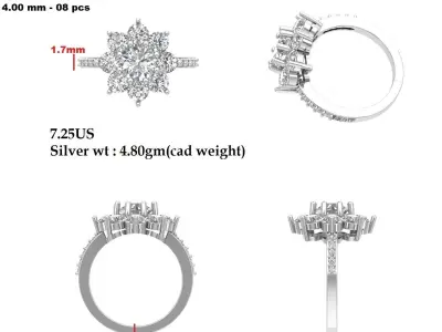 Wedding Ring  3D print model 380