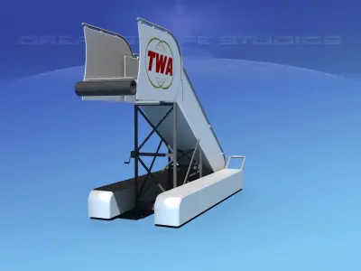 Airport Stairs TWA 3D model