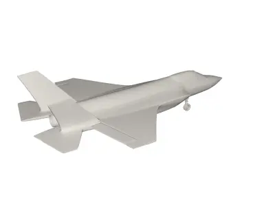 Jet military airplane 3D model get