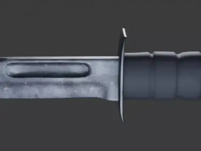 Low poly  Combat knife  Free low-poly 3D model