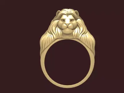 lion ring 3dm 3D print model
