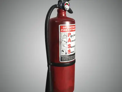 old fire extinguisher Low-poly 3D model buy