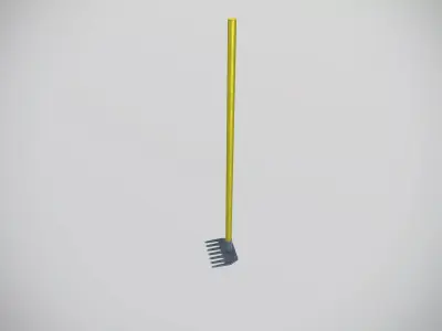 Shovel Low-poly 3D model 9
