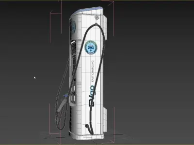 BTCPower - 50 kW Slim Line DC Fast EV Charger 3D model