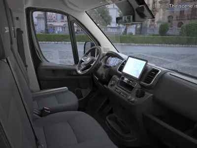 Black Fiat Ducato Small Van 2025 Rigged for Maya 