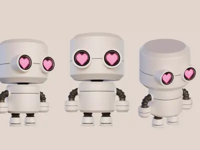 Valentine Cylinder Robot 3D model
