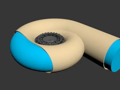 hydropower Francis Turbine 3D model