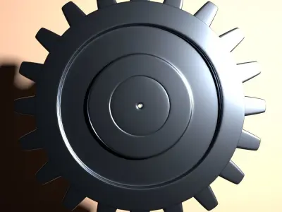 Wheel gear Free low-poly 3D model