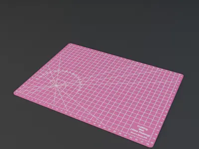 Realistic Industrial Cutting Mat  with 6 Color PBR Textured Low-poly 3D model