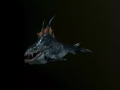 Sea Monster Low-poly 3D model purchase