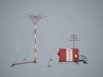 Non-directional Radio Beacon RMP-200 Low-poly 3D model