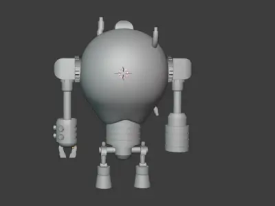  low poly robot Goliath Low-poly 3D model
