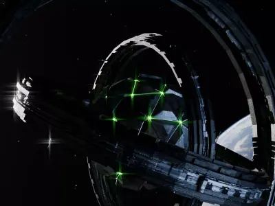 Sci fi sturcture Low-poly 3D model