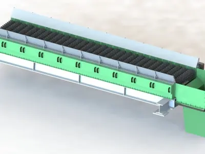 Disc Screen Separator for screening woody biomass 3D model