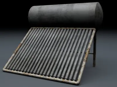 Solar Water Heater 3D model purchase