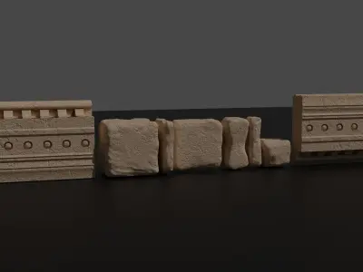 Ruin Assets - Game Ready Free low-poly 3D model