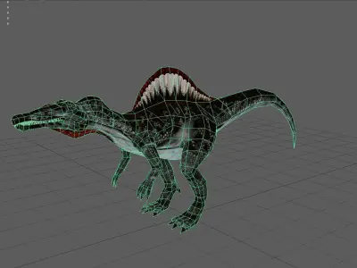 dinosaur Low-poly 3D model 22