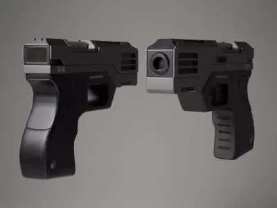 Sci-Fi pistol Low-poly 3D model buy