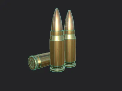 58 x 21mm Chinese Ammo Low-poly 3D model