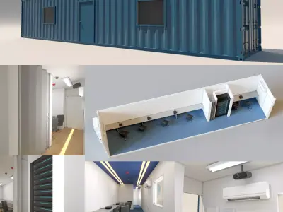 Shipping Container Office  3D model 3D model