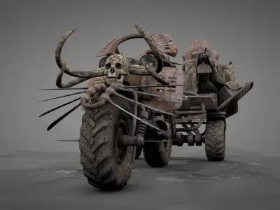 Post Apocalyptic Survival Bike 3D model