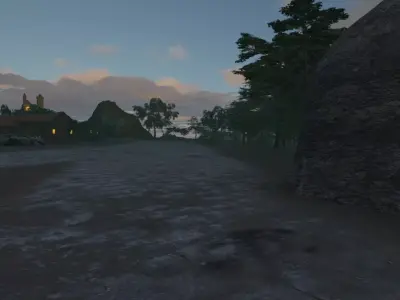 Mystical Mountain Village 3D model