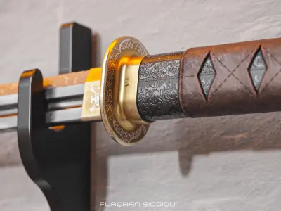 Katana Zoro PBR Sword Low-poly 3D model