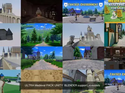 ULTRA Medieval PACK UNITY  BLENDER support