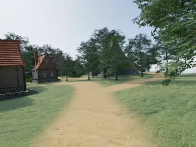 Island Village 3D model purchase