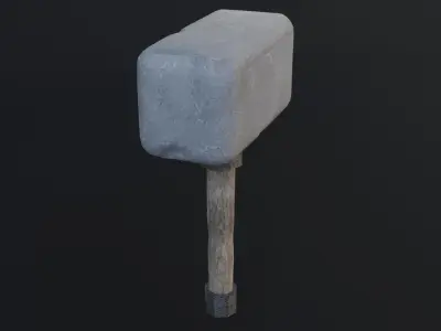 Sledgehammer - Game Ready - Low - Poly 3D Model Low-poly 3D model