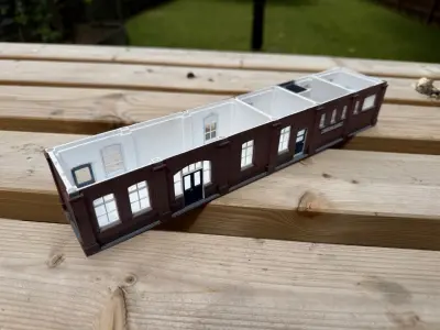 Model Railway Island Platform Building V1 3D print model