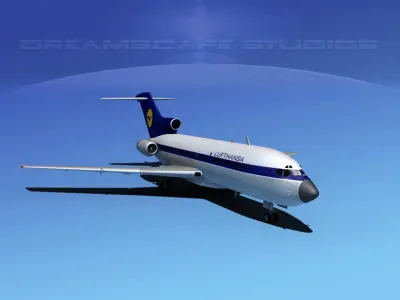 Boeing 727-100 Lufthansa 2 3D model