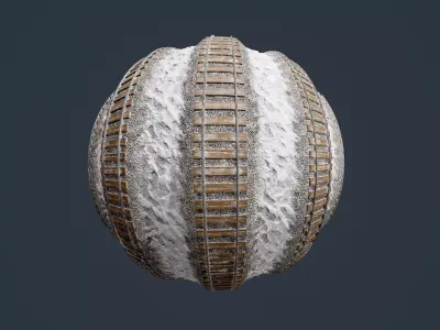 Train Tracks Seamless PBR Texture 10 Texture