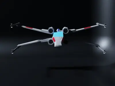 X-Wing star wars x - wing fighter Free low-poly 3D model