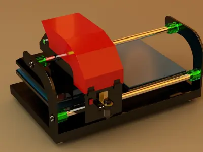 Double Bed Heat Press Machine 3D model