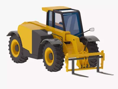 Forklift 525 Low-poly 3D model