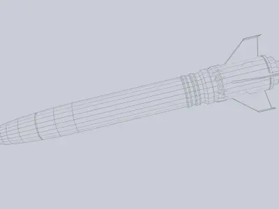 Scifi torpedo Low-poly 3D model buy