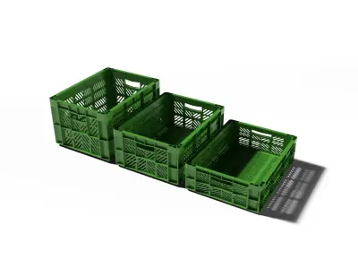 Food and Packaging Crate Bundle 3D model