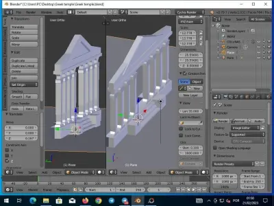 Greek Temple  Low-poly 3D model