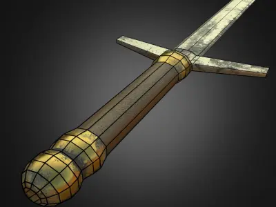 Sword Low-poly 3D model 24