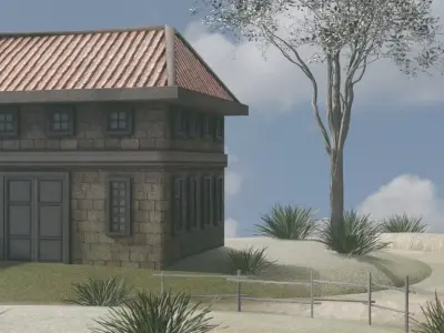 Clifftop Village 3D model
