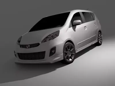 Perodua Alza D49A Facelift 2014 3D model