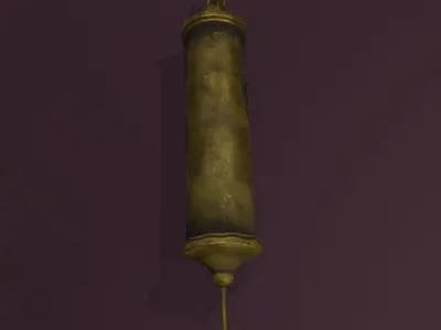 Vintage Medieval Medical Syringe  Free low-poly 3D model