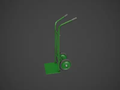 Green Sack Truck Low-poly 3D model