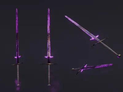 15 Shadow - cursed weapons - medieval - fantasy - magic - VOL 01 Low-poly 3D model