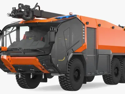 Firefighting Truck 6x6 3D model