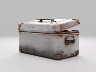 Post Apocalyptic Broken Toolbox Low-poly 3D model